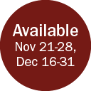 Available Nov & Dec