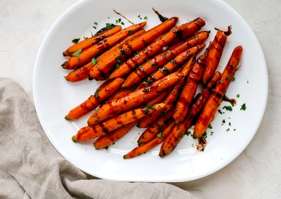 Honey Balsamic Roasted Carrots