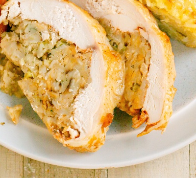 Matzo-Stuffed Chicken Breast
