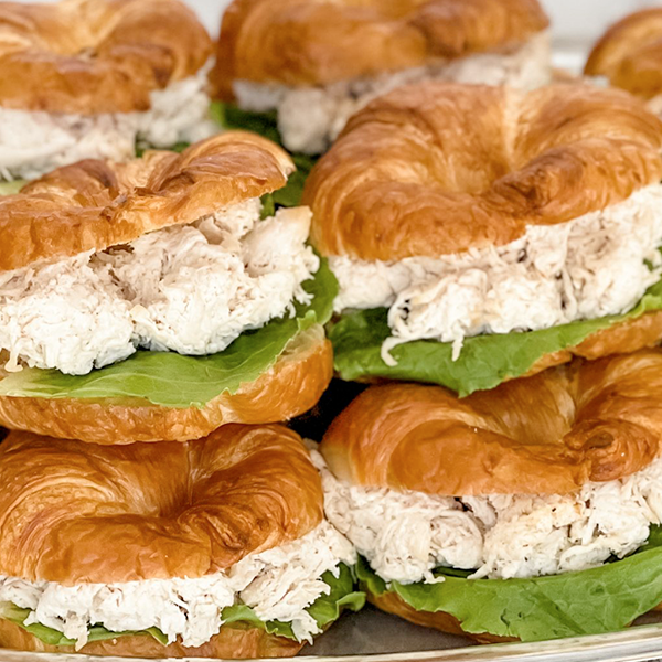 Chicken Salad on Mini Croissants