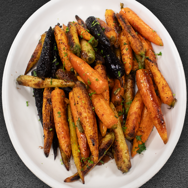 Maple Roasted Rainbow Carrots