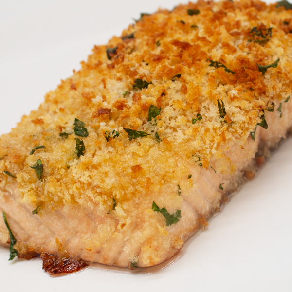 Panko Crusted Baked Dijon Salmon