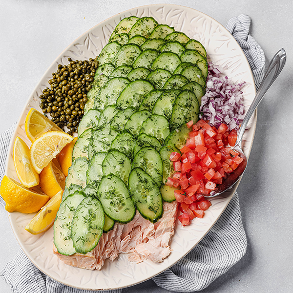 Poached Salmon Display