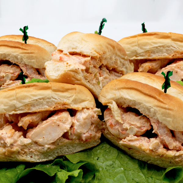 Shrimp Salad on Petite Split Top Rolls