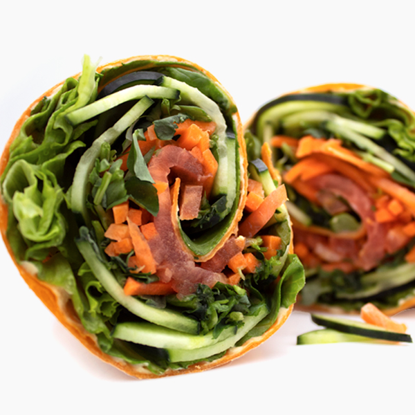 Mini Veggie Wraps with Hummus